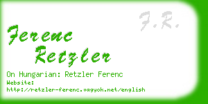 ferenc retzler business card